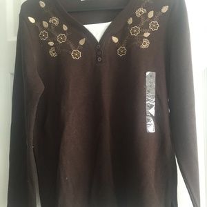 NWT Rebecca Malone Knit Top Women Small